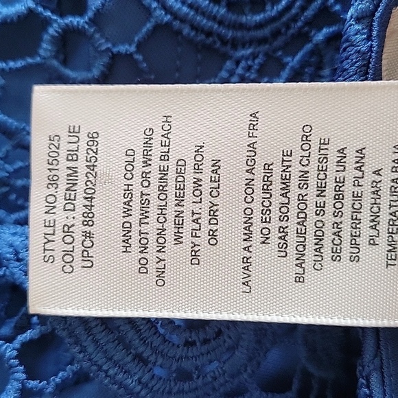 Philosophy small blue lace short sleeve top with liner - Picture 5 of 5